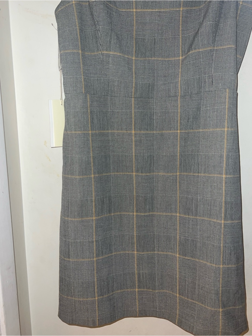 Wilfred Gray Plaid Strap Dress with Tan Accents classic mini